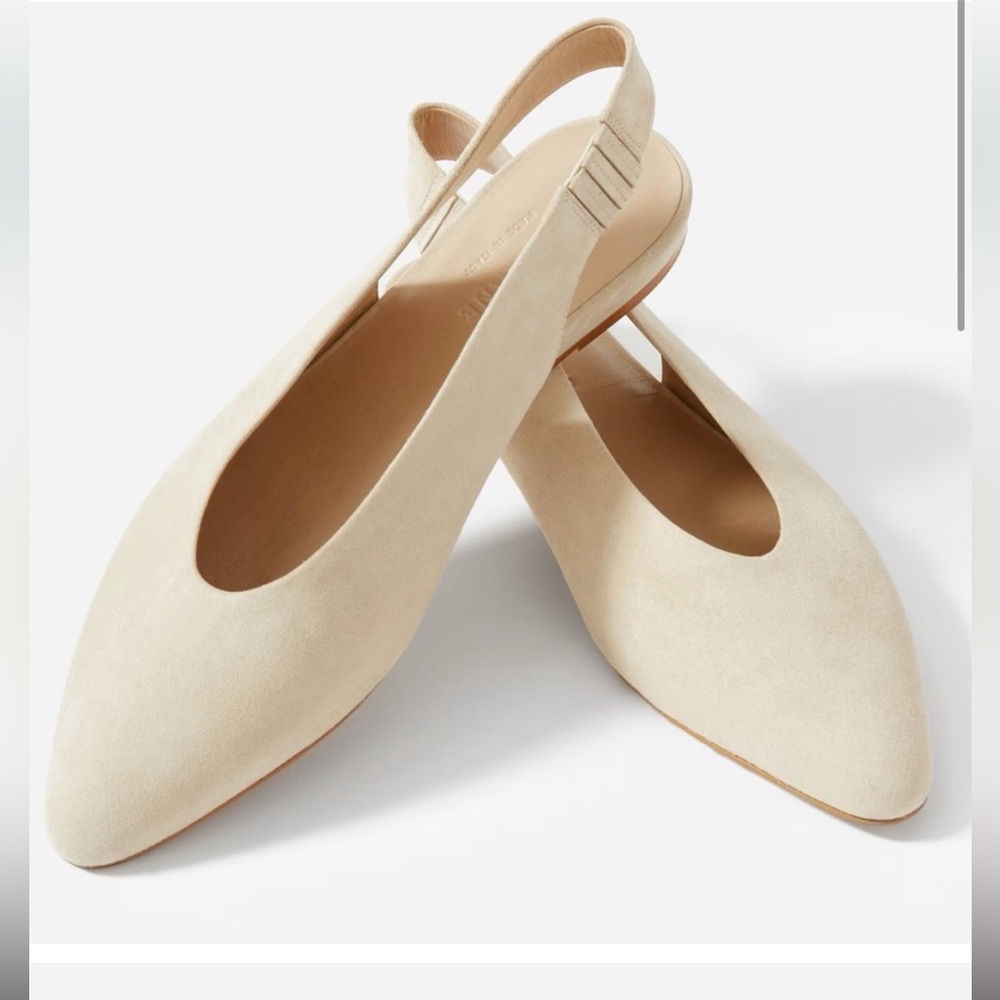 Everlane the V slingback in taupe